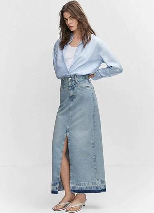 Джинсовая юбка макси zara mango rafaella джинсовая юбка s, m
