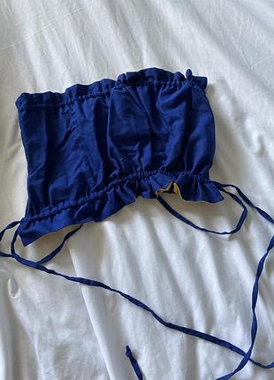 Двуххсторонний топ топик на завязках на затяжках база тренд y2k