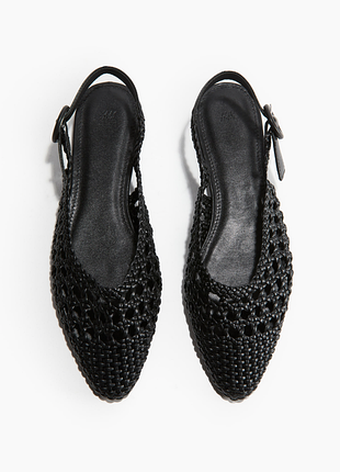 Элегантные плетеные слингбеки туфли