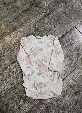 Боді, бодік з довгим рукавом дівчинці, next, р. 3-6міс., 62-68, довжина 36см