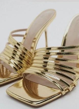 Босоніжки зара zara в камнях чорні