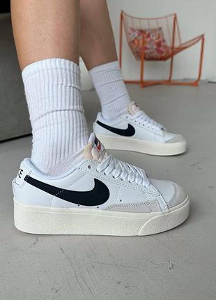 Nike blazer platform white