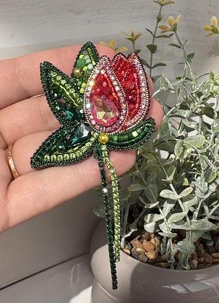 Брошка «тюльпан»