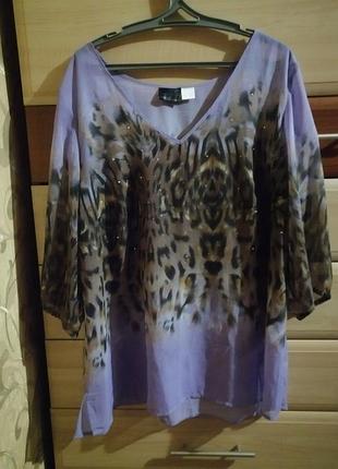 Блуза с леопардовым принтом