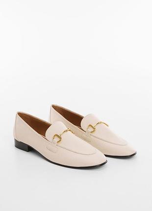 Лофери туфлі mango молочні 40 р