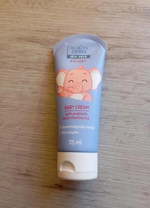 Детский универсальный крем beautyderm kids baby cream с пребиотиком и витаминами а и э,