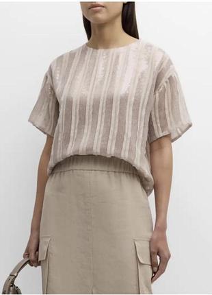 Шовкова блузка з короткими рукавами оригінал.