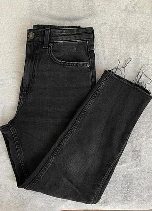 Джинси мом чорні