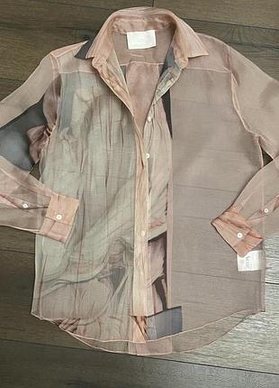 Блуза сорочка шовк, органза. студії акне.