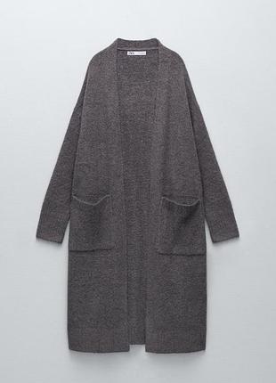 Крутой длинный кардиган zara из новых коллекций