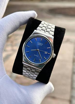 Годинник casio mtp-vc01 silver/blue | витончена класика з сучасним акцентом4 фото