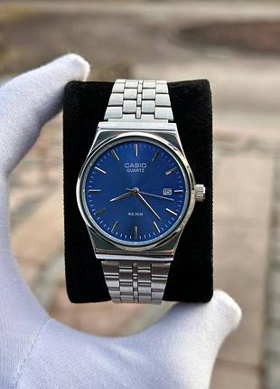 Годинник casio mtp-vc01 silver/blue | витончена класика з сучасним акцентом3 фото