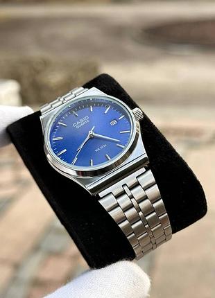 Годинник casio mtp-vc01 silver/blue | витончена класика з сучасним акцентом5 фото