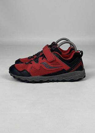 Кросівки saucony water resistant s-peregrine shield 2 оригінал дитячі на хлопчика трекінгові розмір 36.5 - 37 на ліпучках