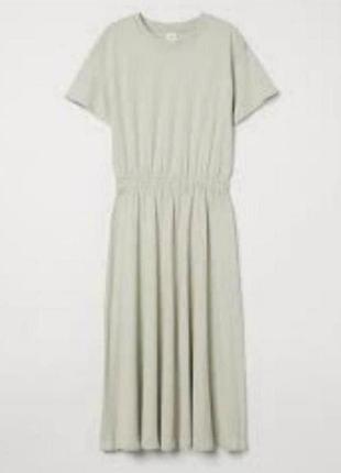 Платье миди h&m хлопковое