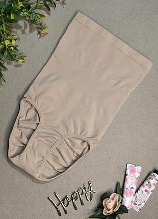 Бесшовные высокие трусики с плотным утягивающим поясом