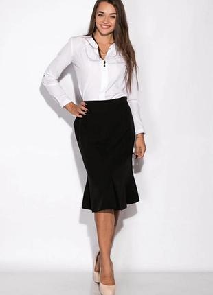 Юбка рыбка с плессированной вставкой