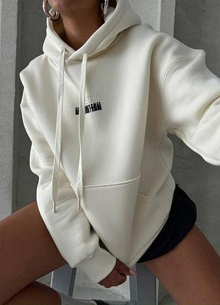 Женское худи на флисе батник