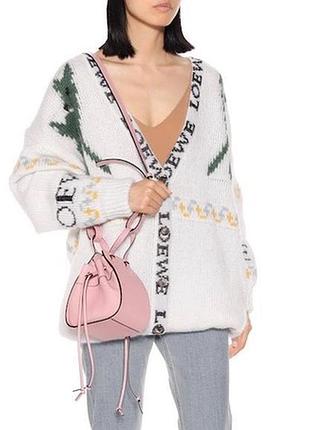 Loewe off-white обʼємний кардиган з оленями з мохера оригінал!