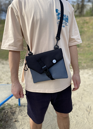 Сумка чоловіка конверт (сіра)