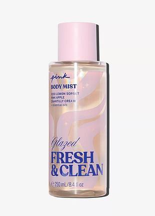 Парфумований спрей для тіла glazed fresh&clean pink від victoria's secret