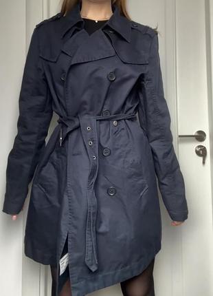 Тренч diesel плащ синий пальто