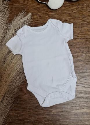 Белый хлопковый боди бодик футболка для малыша george