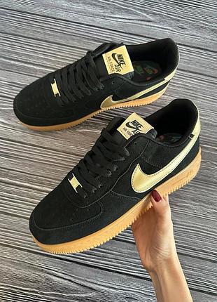 🔥sale! кроссовки nike air force black gold