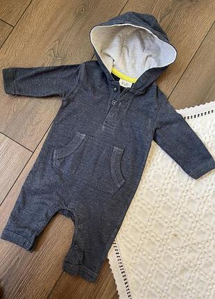 Ромпер для хлопчика з капюшоном 62 0-3 міс
