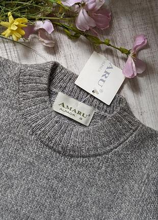 Джемпер amaru из альпаки серый унисекс новый люкс