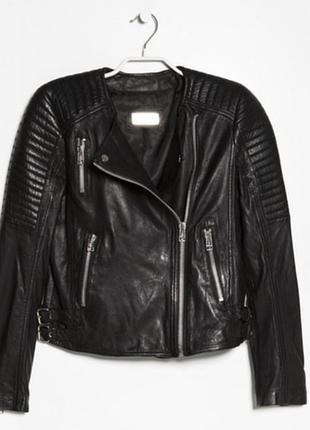 Байкерська куртка косуха nwt mango genuine leather > biker jacket us size xs
