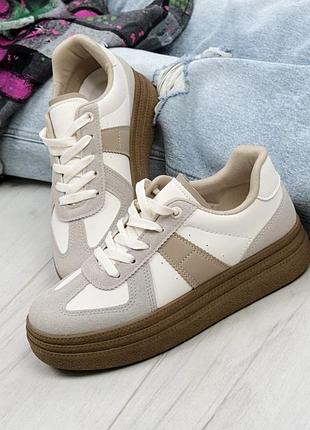 Кросівки кеди хакі сірі на платформі демі весна осінь жіночі