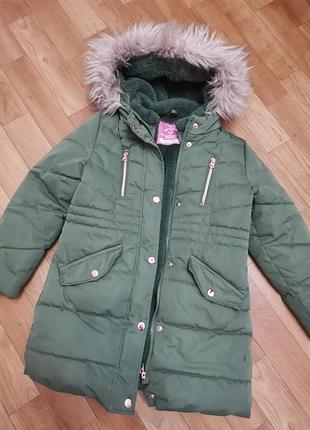 Куртка тёплая, на меховой подкладке