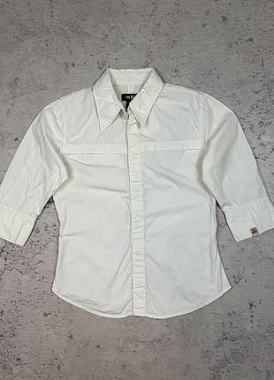 Сорочка біла diesel workwear style 3/4 рукав