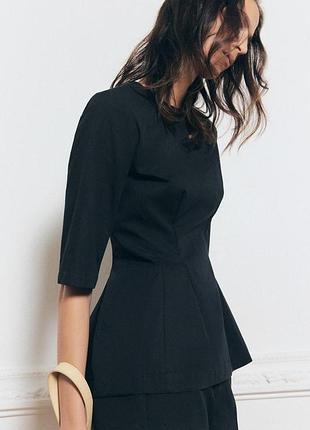 Zara топ блуза з баскою , м