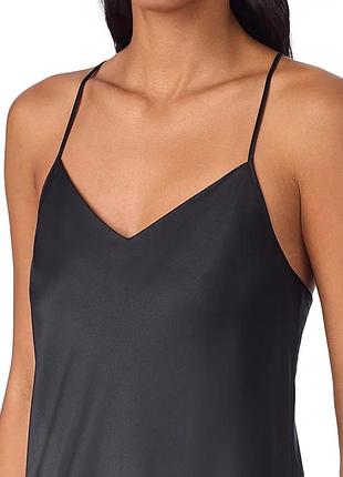 Ralph lauren satin v-neck sleeveless maxi gown. платье-сорочка р м