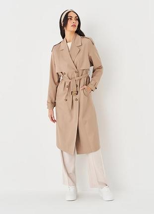 Стильный женский плащ, классический тренч xs