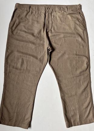 Брюки льняные