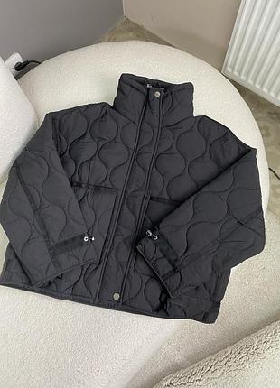 Черная куртка zara, курточка зара