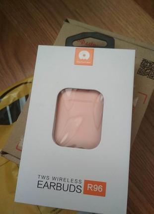 Bluetooth-гарнитура wuw r96 airpods наушники розовые tws