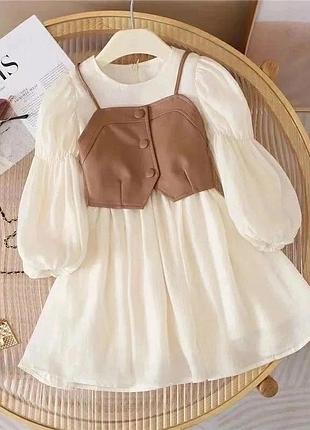 Легкое очаровательное платье с жилеткой (29)