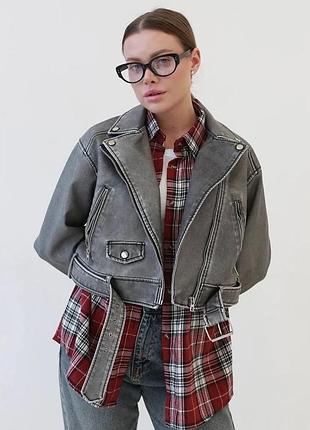 Нова косуха шкірянка оверсайз під zara