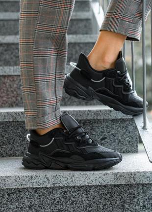 Чоловічі кросівки adidas адідас ozweego leather black