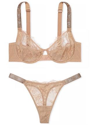 Комплект білизни victoria’s secret бюстгальтер 36c, 85c, трусики m, l. very sexy. вікторія сікрет