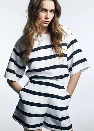 Шорты женские полосатые zara new
