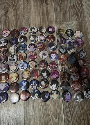 Значки у наявності, на замовлення магічна битва геншин аніме ігри стрімери певци