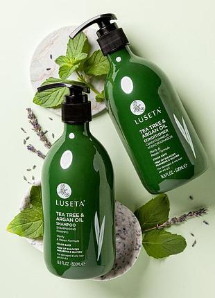 Набір для волосся luseta tea tree & argan oil кондиціонер та шампунь 500+500 мл