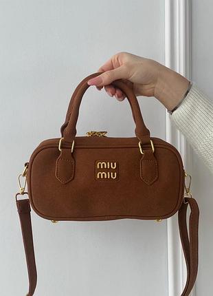Жіноча сумка miu miu замша