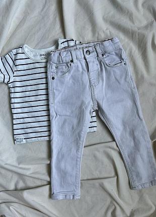 Джинсы zara на 18-24 месяца светлые