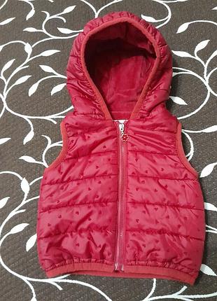 Жилетка демисезонная на девочку 1 года, фирменная